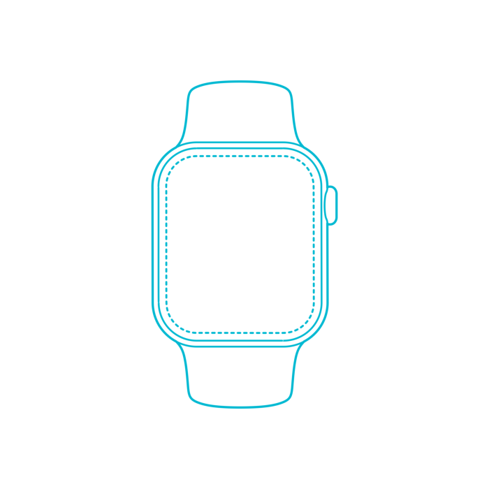 Free Download Vectors, Digital Smart Watches Apple Watch Series 8 41Mm Editable Svg Line Art