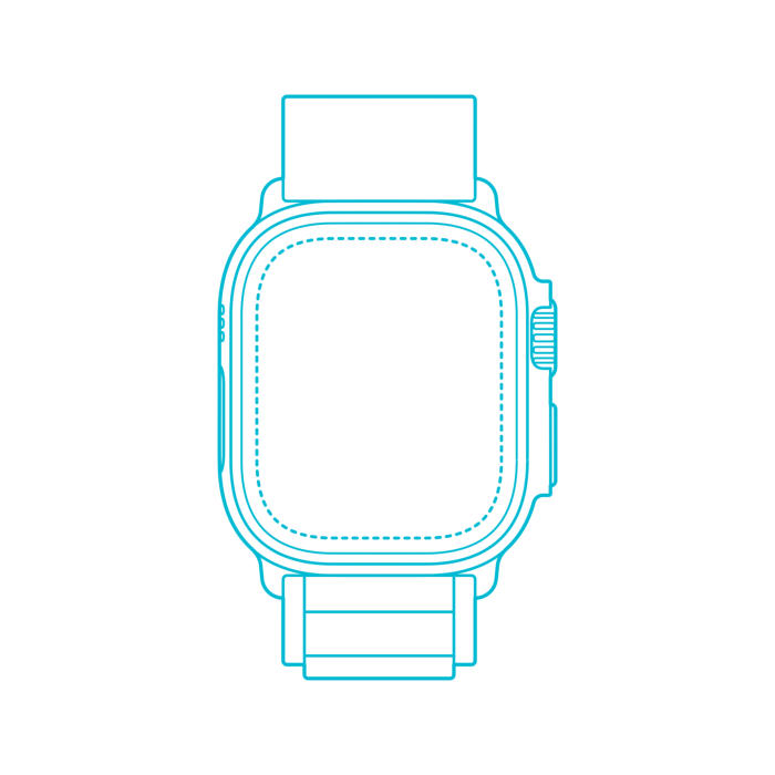 Free Download Vectors, Digital Smart Watches Apple Watch Ultra Flat Line Svg Vector