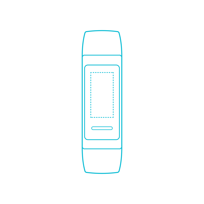 Free Download Vectors, Digital Smart Watches Huawei Band 3 Pro Clean Outline Svg Vector