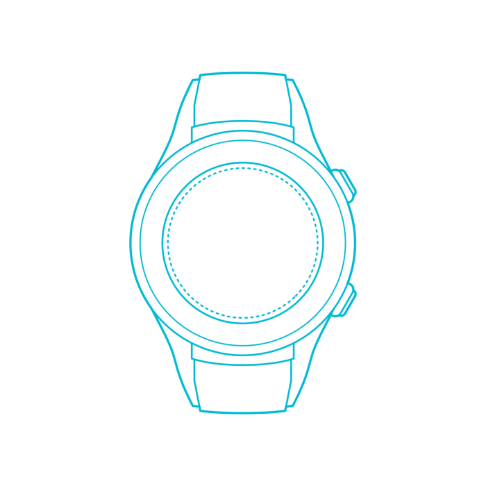 Free Download Vectors, Digital Smart Watches Huawei Watch 2 Silhouette Svg Vector