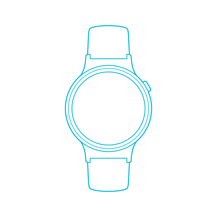 Free Download Vectors, Digital Smart Watches Huawei Watch Cad Style Svg Vector