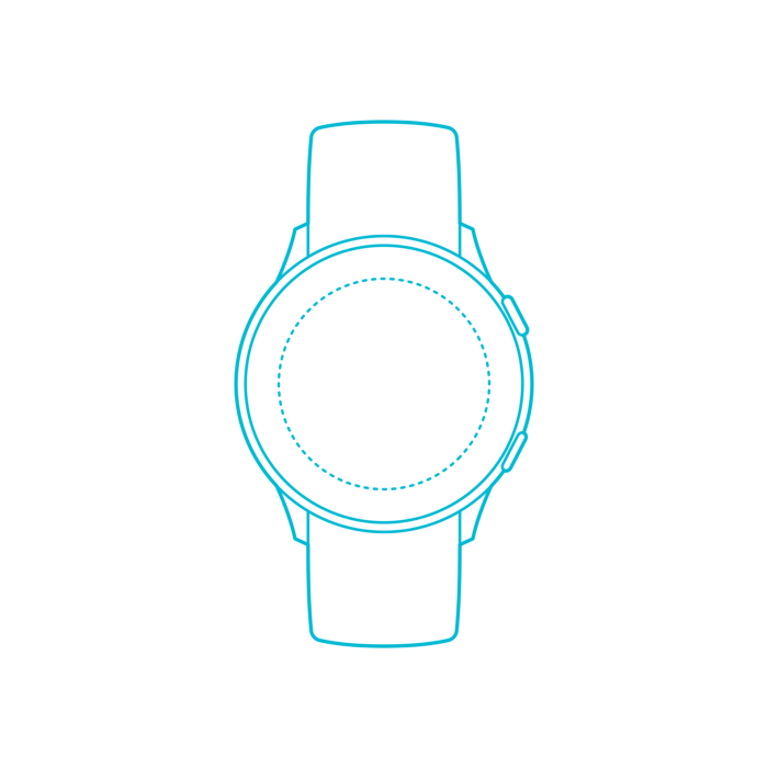 Free Download Vectors, Digital Smart Watches Samsung Galaxy Watch Active Technical Drawing Svg Vector