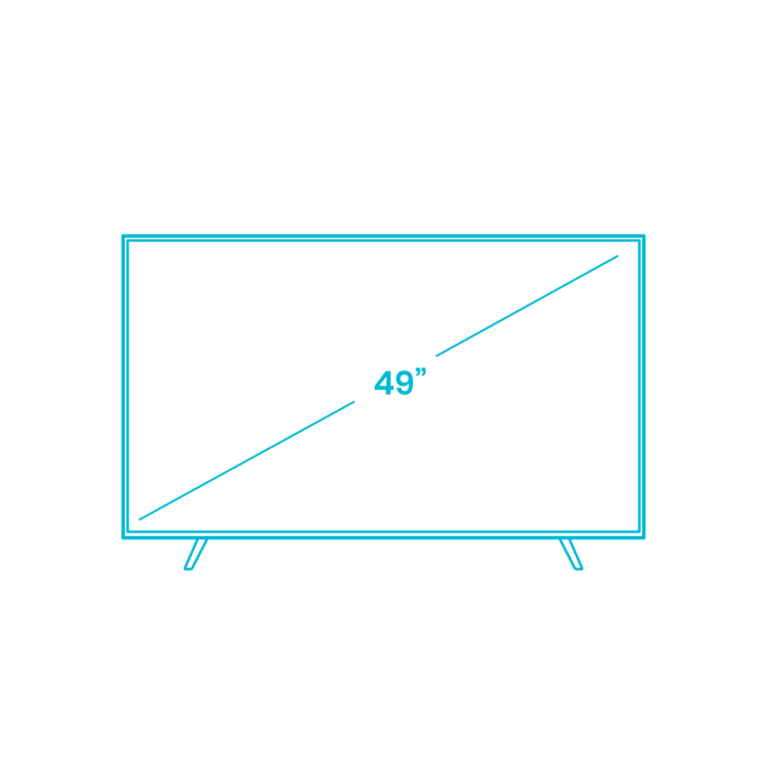 Free Download Vectors, Digital Televisions Tvs Samsung 49 Inch Q60 Tv Monoline Svg Vector