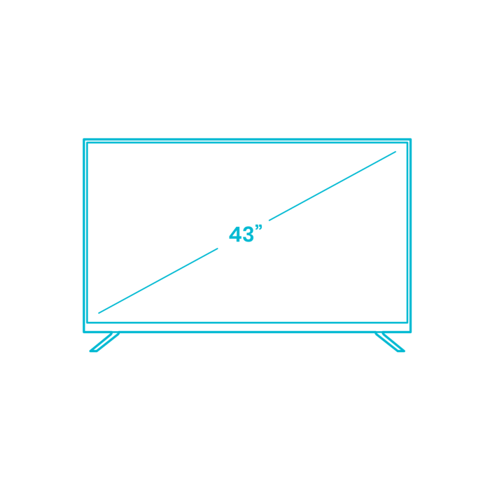 Free Download Vectors, Digital Televisions Tvs Tcl 5 Series Roku Smart Tv 43 Inch Blueprint Style Svg Vector