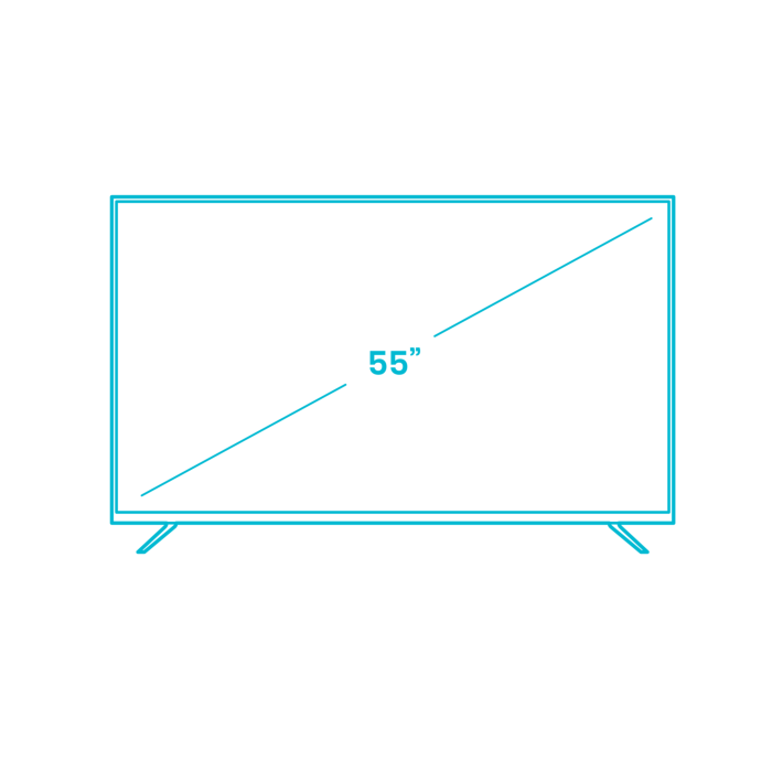 Free Download Vectors, Digital Televisions Tvs Tcl 5 Series Roku Smart Tv 55 Inch Outline Drawing Svg Vector