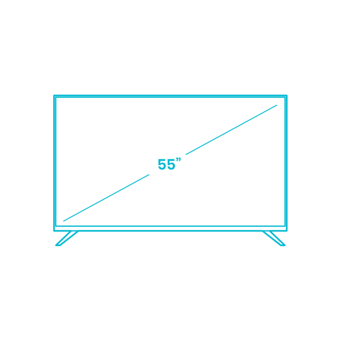 Free Download Vectors, Digital Televisions Tvs Tcl 6 Series Roku Smart Tv 55 Inch Flat Line Svg Vector