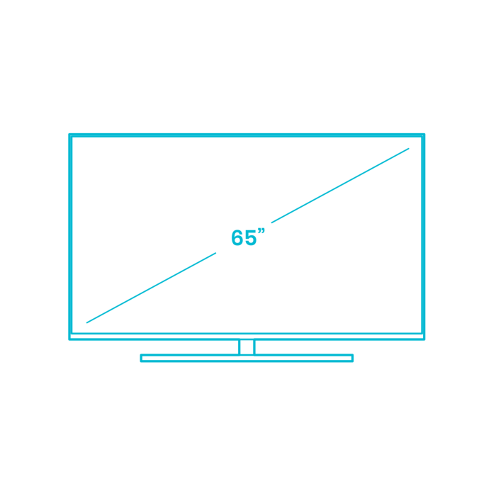 Free Download Vectors, Digital Televisions Tvs Tcl 8 Series Roku Smart Tv 65 Inch Outline Drawing Svg Vector