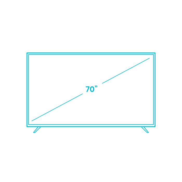 Free Download Vectors, Digital Televisions Tvs Vizio 70 Inch V Series Tv Size Cad Style Svg Vector
