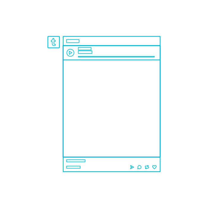 Free Download Vectors, Digital Tumblr Post Audio Clean Outline Svg Vector