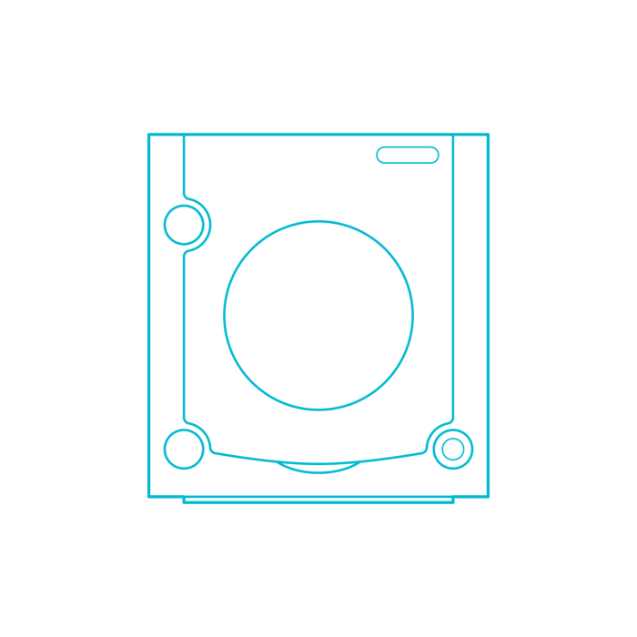 Free Download Vectors, Digital Video Game Consoles Gamecube Flat Line Svg Vector