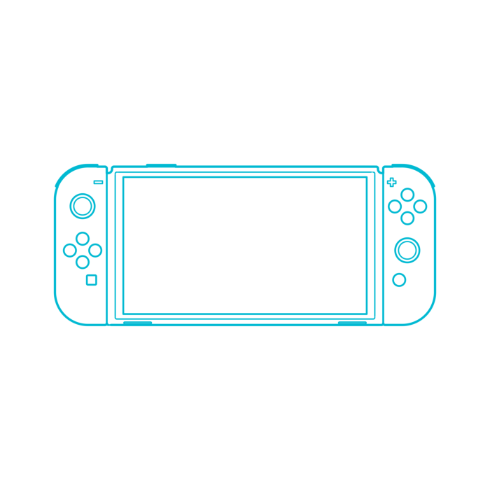 Free Download Vectors, Digital Video Game Consoles Nintendo Switch Oled Sticker Outline Svg File