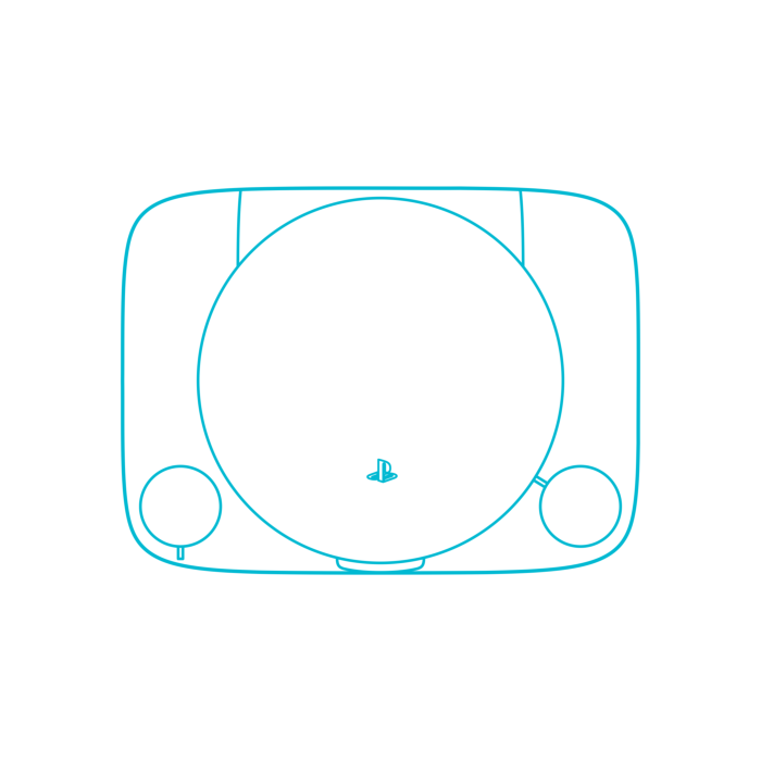 Free Download Vectors, Digital Video Game Consoles Ps One Sketch Svg Vector