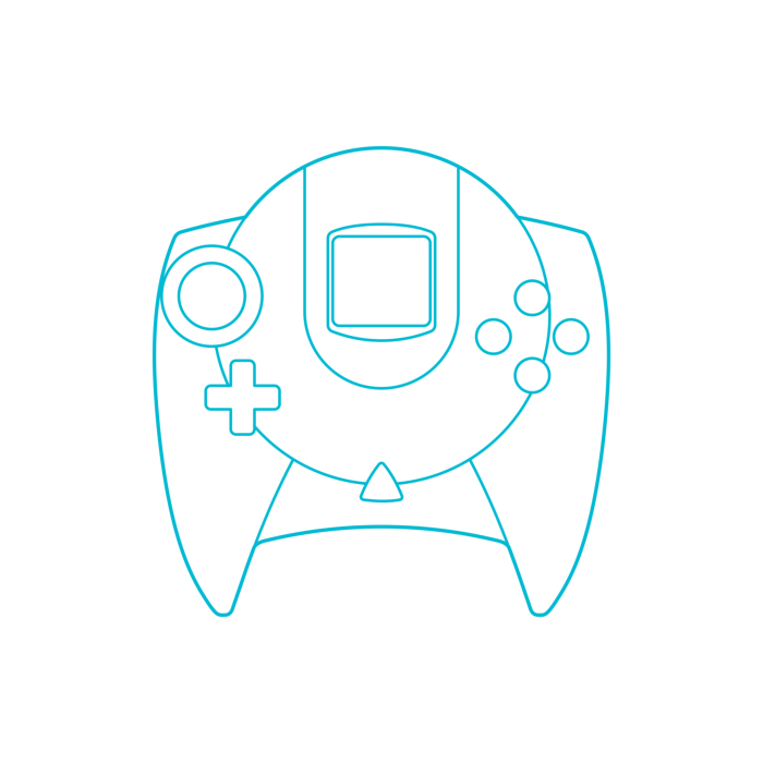 Free Download Vectors, Digital Video Game Controllers Dreamcast Controller Craft Design Svg File