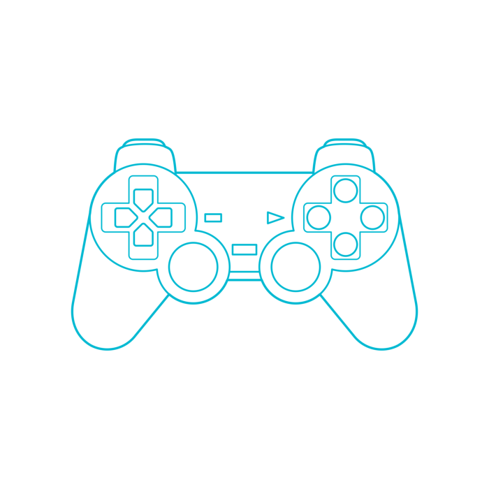 Free Download Vectors, Digital Video Game Controllers Dualshock 2 Engraving Svg Design