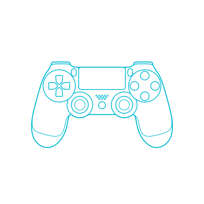 Free Download Vectors, Digital Video Game Controllers Dualshock 4 Craft Design Svg File