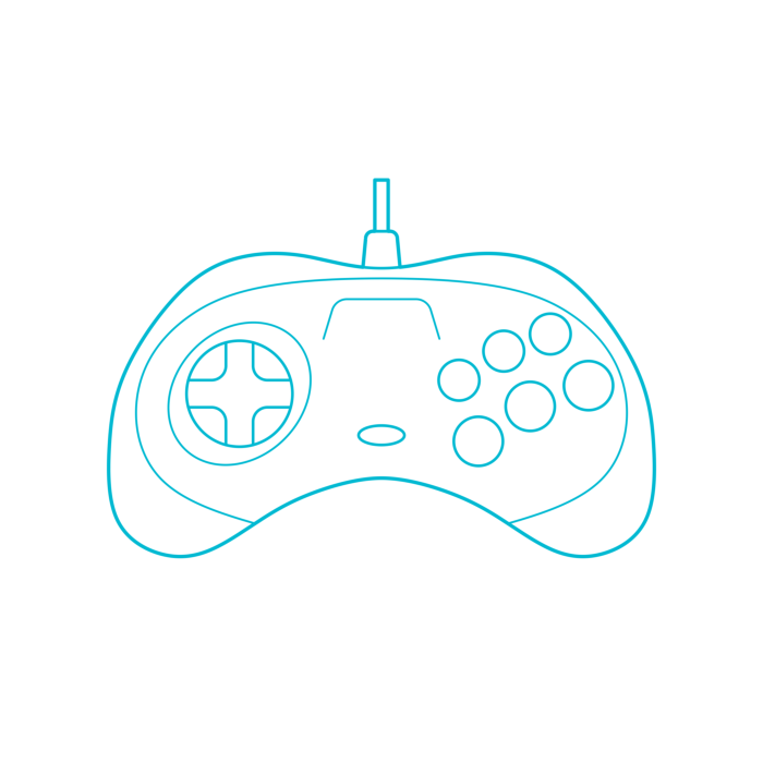 Free Download Vectors, Digital Video Game Controllers Sega Saturn Controller Model 2 Craft Design Svg File