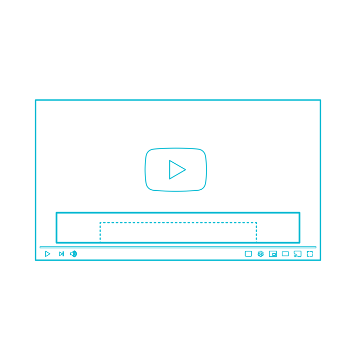 Free Download Vectors, Digital Youtube Ads Overlay Ads Realistic Outline Svg Vector