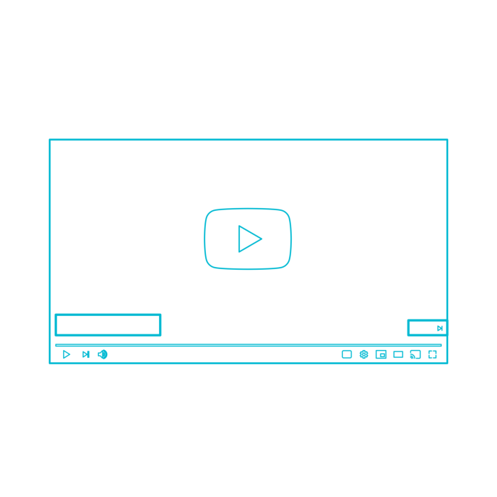 Free Download Vectors, Digital Youtube Ads Skippable Video Ads Sticker Outline Svg File