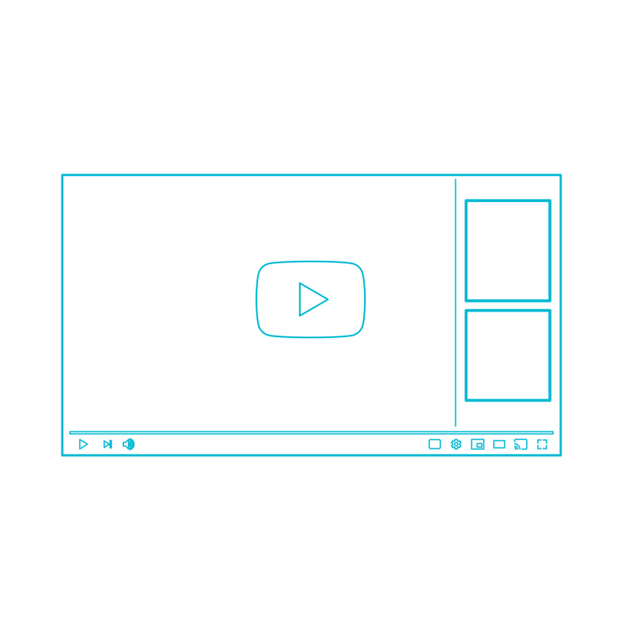 Free Download Vectors, Digital Youtube Ads Sponsored Cards Simple Line Art Svg Vector
