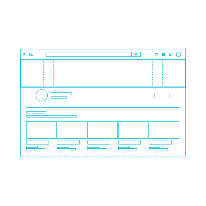 Free Download Vectors, Digital Youtube Banners Channel Art Computer Devices Editable Svg Line Art