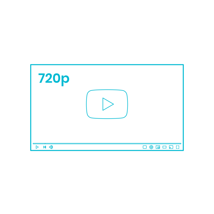Free Download Vectors, Digital Youtube Video 720P Silhouette Svg Vector
