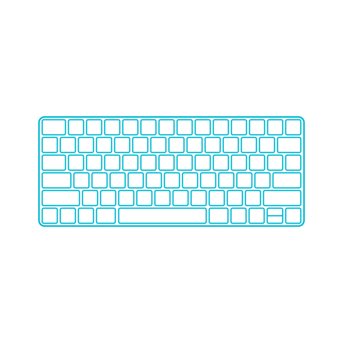 Free Download Vectors, Guide Digital Apple Accessories Magic Keyboard Simple Line Art Svg Vector