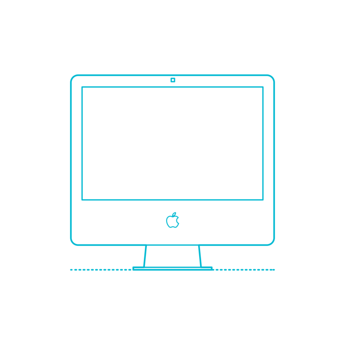 Free Download Vectors, Guide Digital Apple Imac Intel Plastic 20 Inch 2006 Technical Drawing Svg Vector