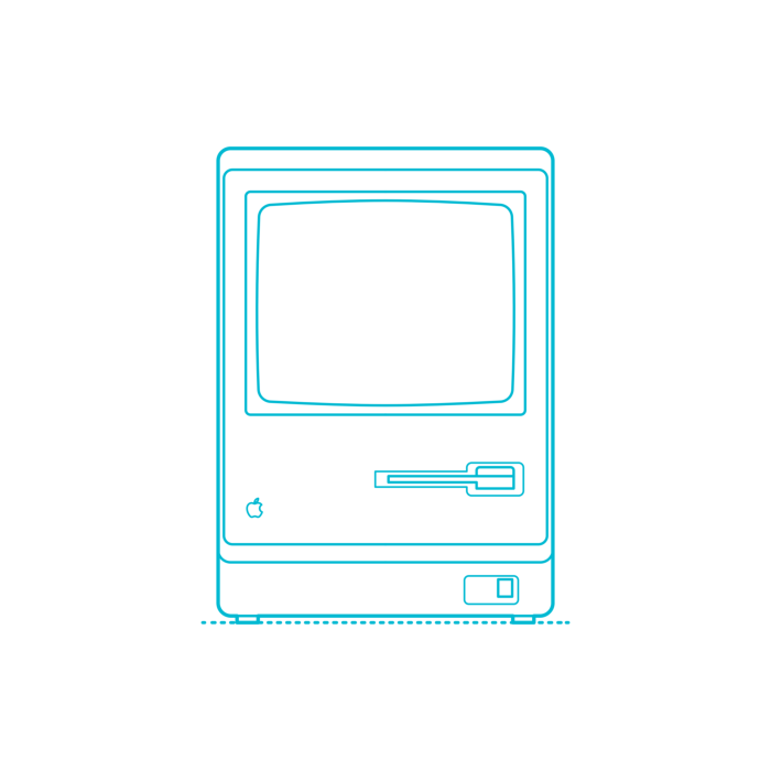 Free Download Vectors, Guide Digital Apple Imac Macintosh 128K 1984 Craft Design Svg File