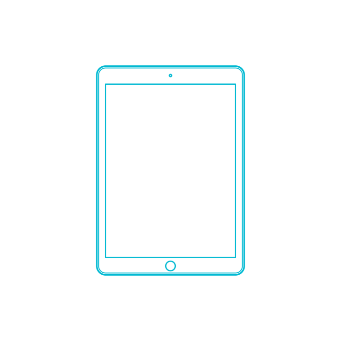 Free Download Vectors, Guide Digital Apple Ipad Air 2 2Nd Gen Simple Line Art Svg Vector