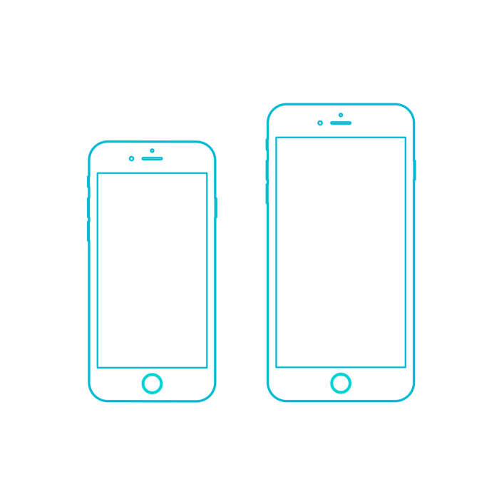 Free Download Vectors, Guide Digital Apple Iphone 6S Plus Outline Drawing Svg Vector