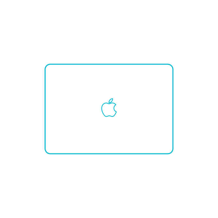Free Download Vectors, Guide Digital Apple Macbook 3Rd Generation Clean Outline Svg Vector