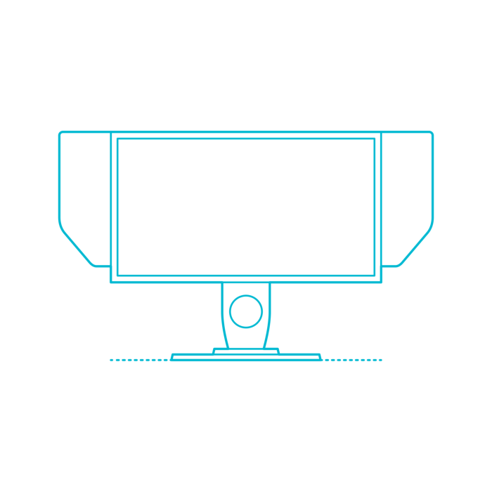 Free Download Vectors, Guide Digital Computer Monitors Displays Benq Zowi Xl2540 Blueprint Style Svg Vector