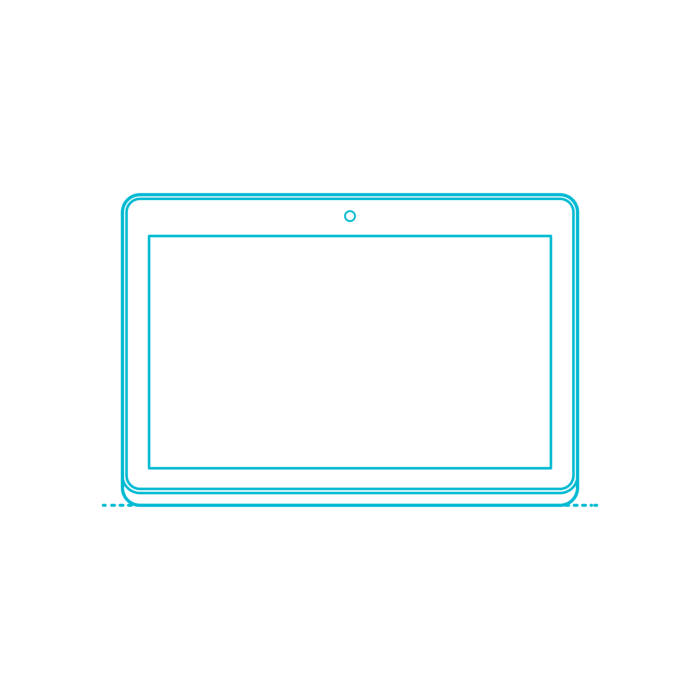 Free Download Vectors, Guide Digital Smart Home Devices Amazon Echo Show 2Nd Gen Sticker Outline Svg File
