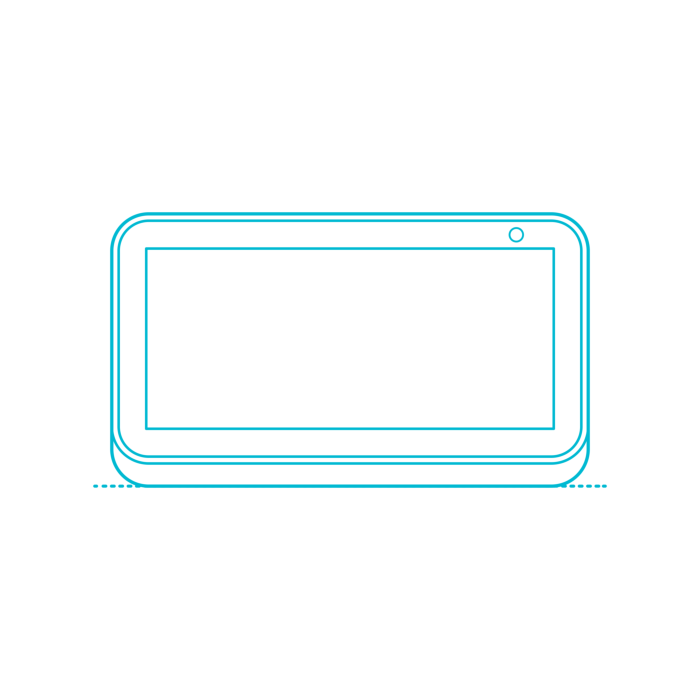 Free Download Vectors, Guide Digital Smart Home Devices Amazon Echo Show 5 Cad Style Svg Vector