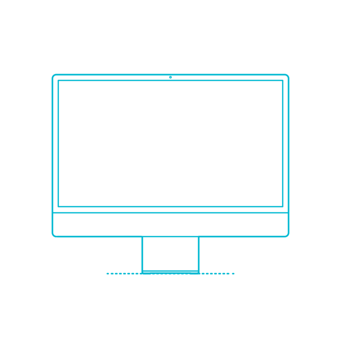 Free Download Vectors, Digital Apple Imac 24 Inch 2021 Flat Line Svg Vector