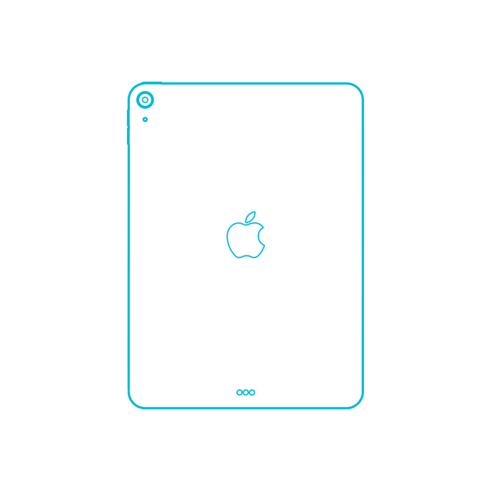 Free Download Vectors, Digital Apple Ipad Air 5Th Gen Simple Line Art Svg Vector