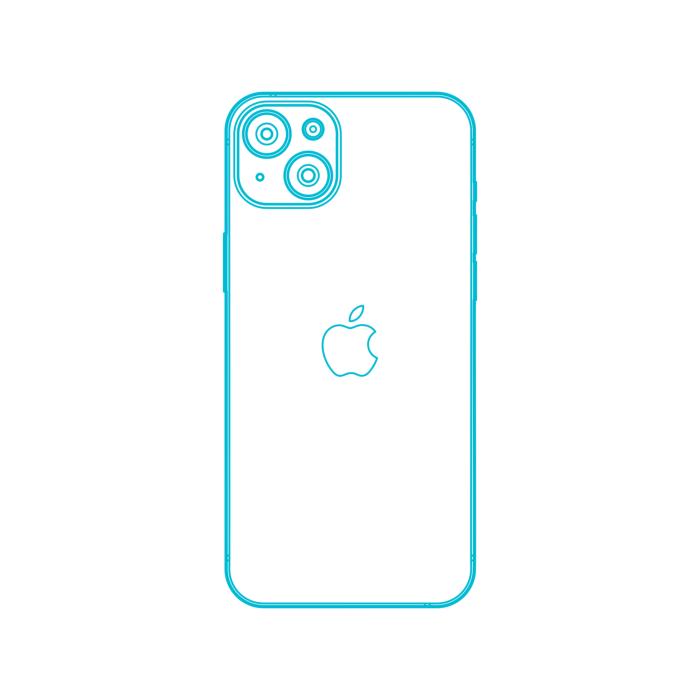 Free Download Vectors, Digital Apple Iphone 15 Plus Monoline Svg Vector