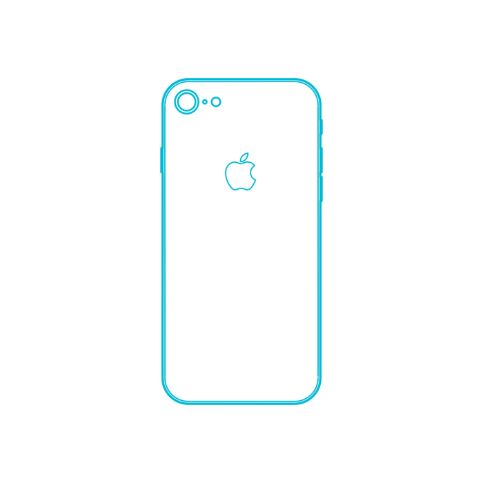 Free Download Vectors, Digital Apple Iphones Apple Iphone 8 11Th Gen Simple Line Art Svg Vector