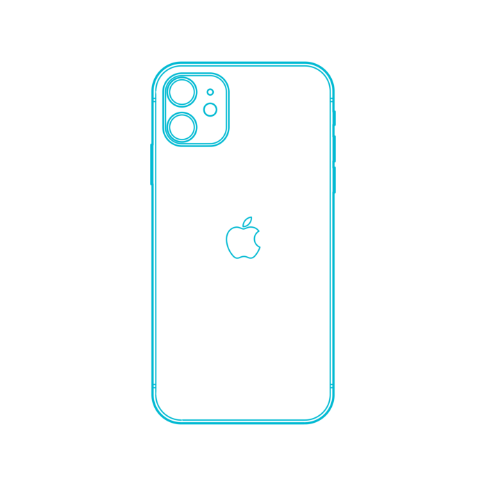 Free Download Vectors, Digital Apple Iphones Apple Iphone 11 13Th Gen Sketch Drawing Svg Vector