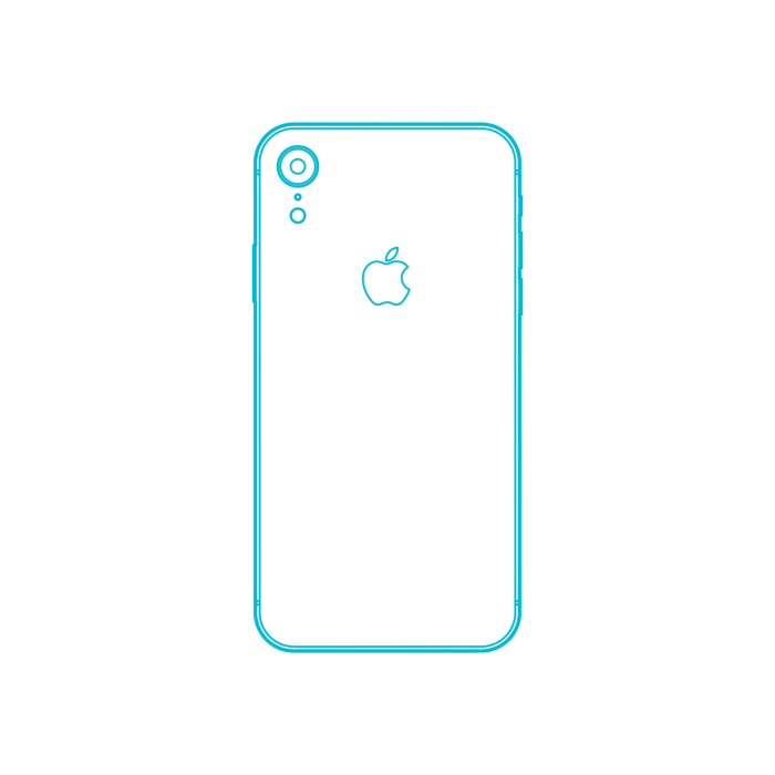 Free Download Vectors, Digital Apple Iphones Apple Iphone Xr 12Th Gen Editable Svg Line Art