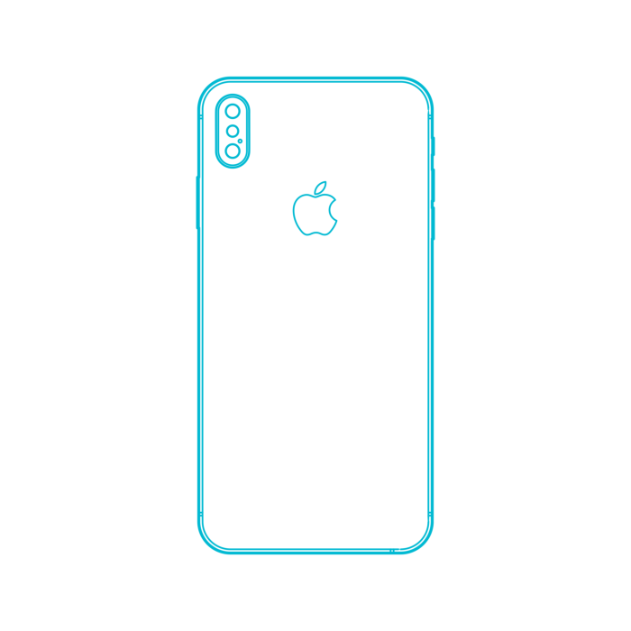Free Download Vectors, Digital Apple Iphones Apple Iphone Xs Max 12Th Gen Cad Style Svg Vector