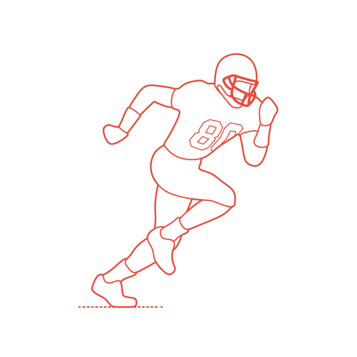 Free Download Vectors, Sports American Football Jerry Rice Blueprint Style Svg Vector