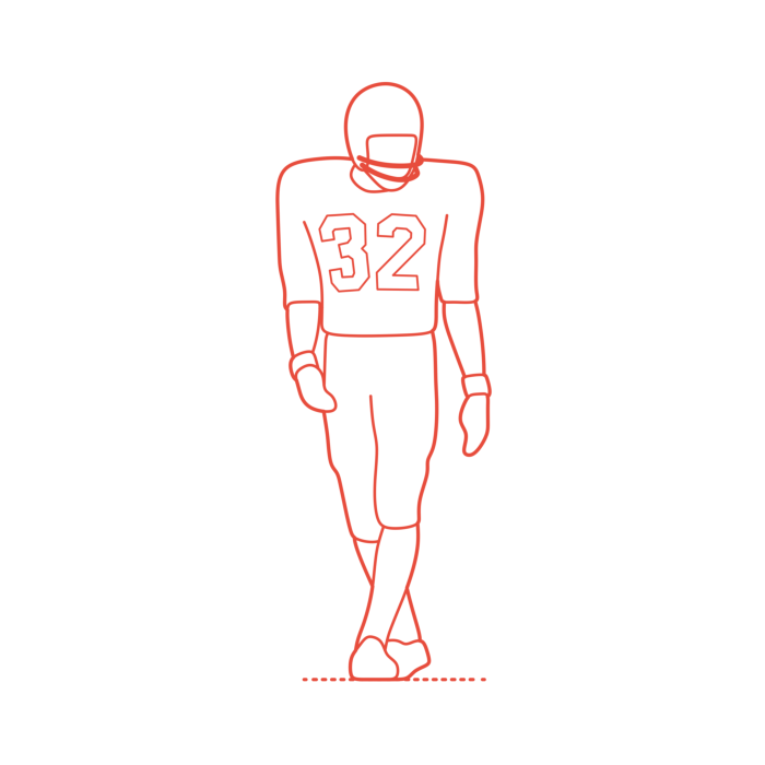 Free Download Vectors, Sports American Football Oj Simpson Realistic Outline Svg Vector