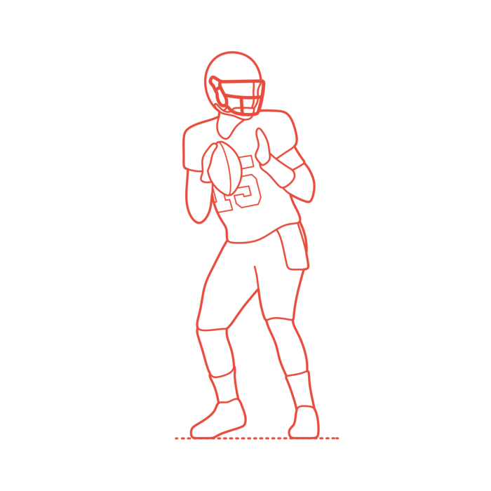 Free Download Vectors, Sports American Football Patrick Mahomes Editable Svg Line Art