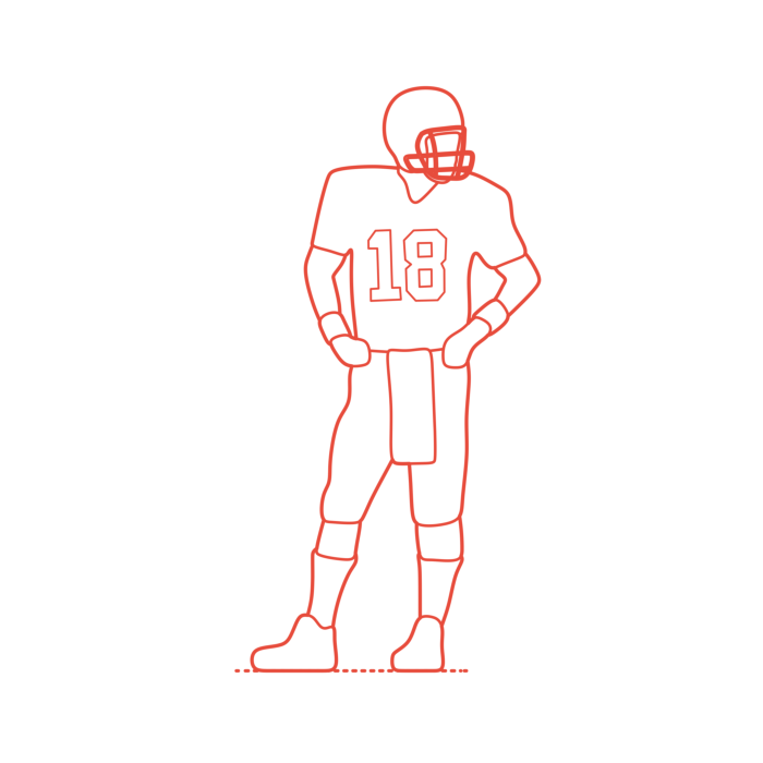 Free Download Vectors, Sports American Football Peyton Manning Craft Design Svg File
