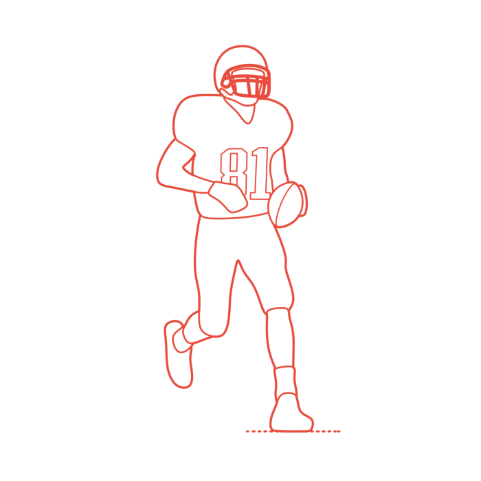 Free Download Vectors, Sports American Football Randy Moss Contour Svg Vector