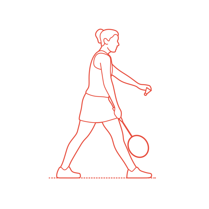 Free Download Vectors, Sports Badminton Badminton Serve Printable Line Art Svg