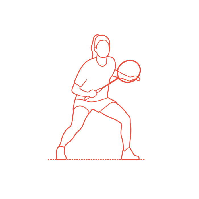Free Download Vectors, Sports Badminton Badminton Stance Svg Vector Tracing Design