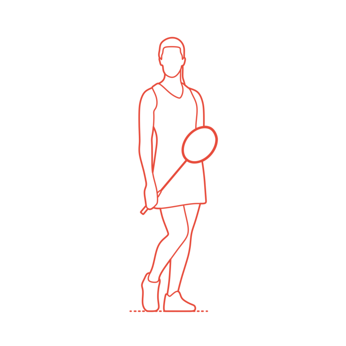 Free Download Vectors, Sports Badminton Carolina Marin Flat Line Svg Vector
