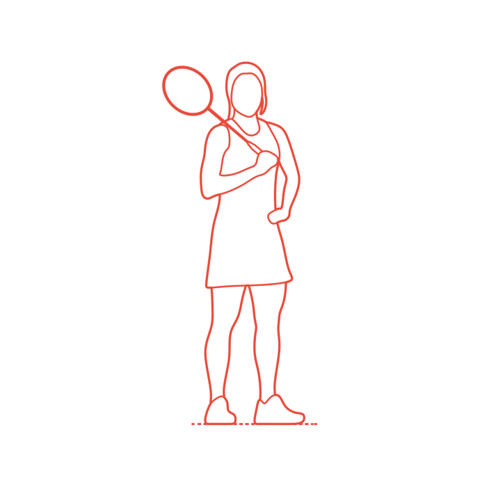 Free Download Vectors, Sports Badminton Ratchanok Intanon Silhouette Svg Vector